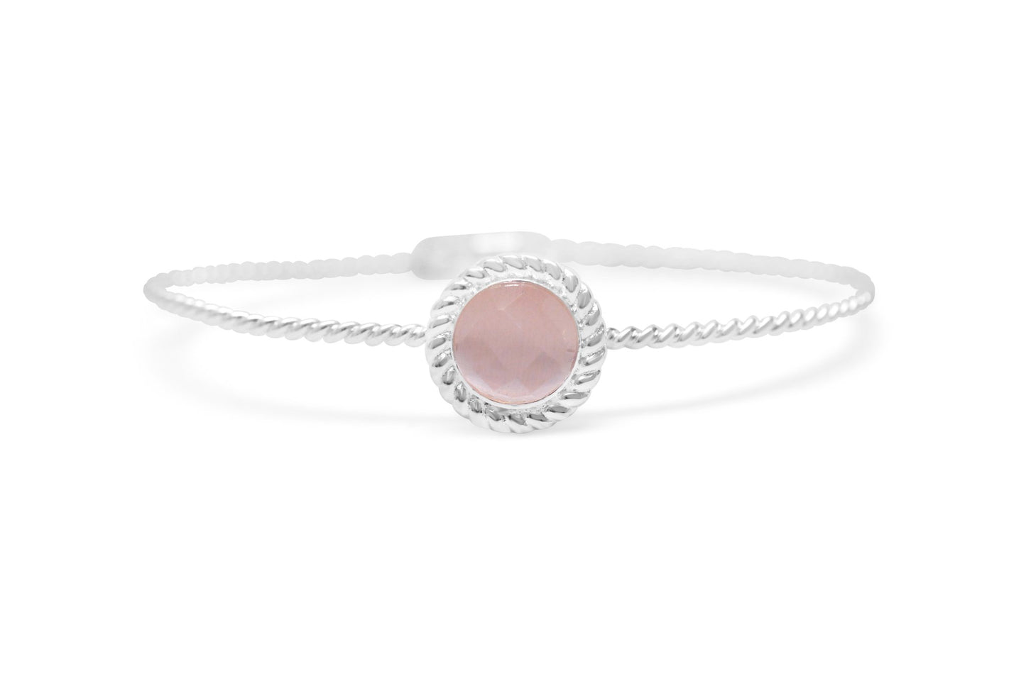 Stia Jewelry: Power of Attraction Bracelet Rope Bezel Dusty Rose Monalisa