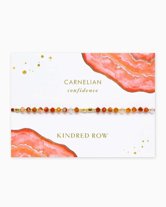 Kindred Row - Carnelian Healing Gemstone Stacking Bracelet