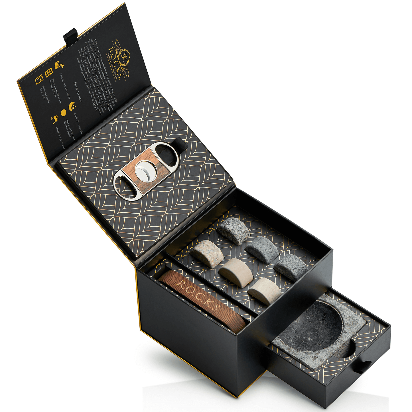 ROCKS Whiskey Chilling Stones - The Gentleman's Set - Cigar Aficionado