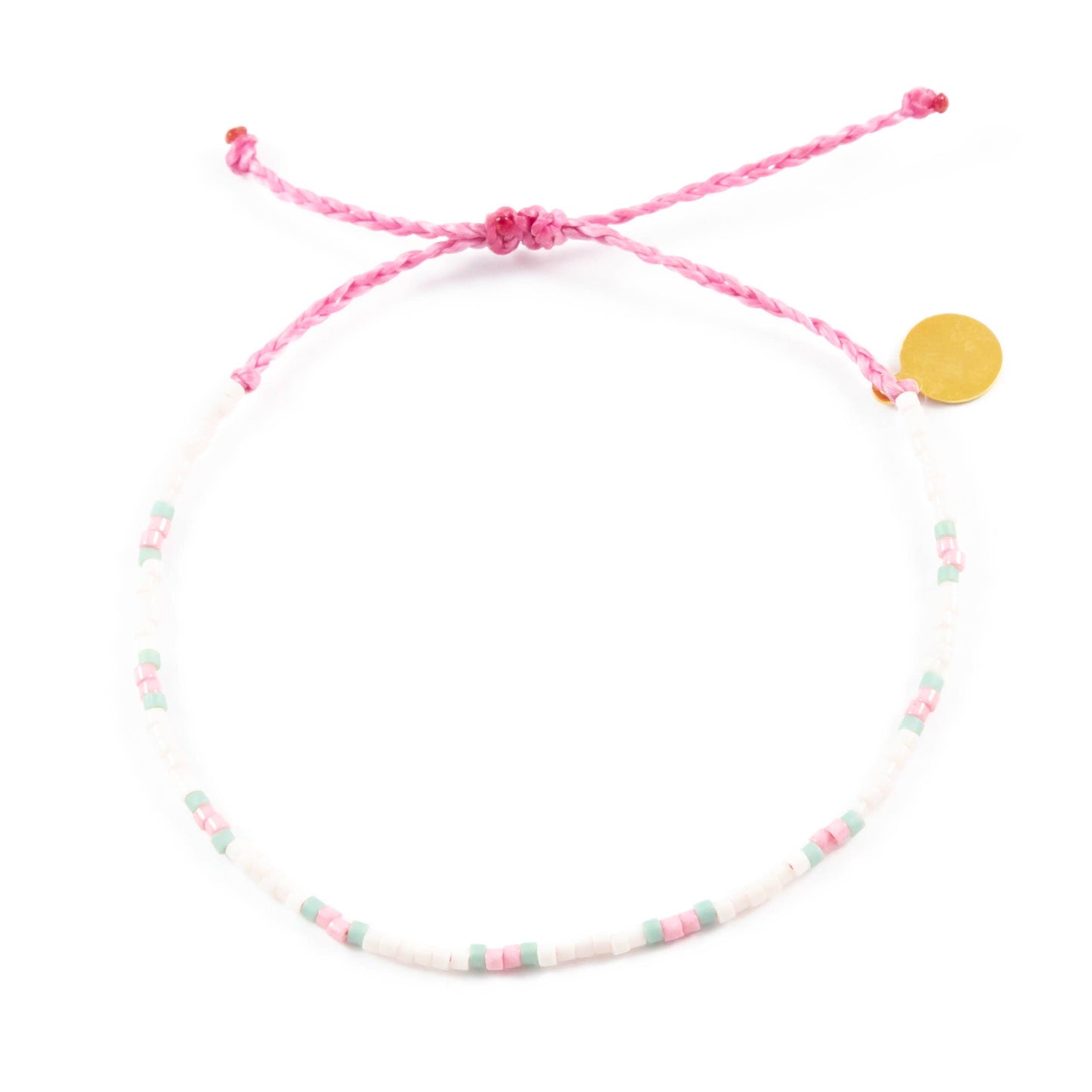 Nica Life - Cucumber & Blush Two Tone Dot Beaded Bracelet