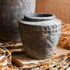 Rustic Reach - Ancient Maya Style Flower Pot: Large