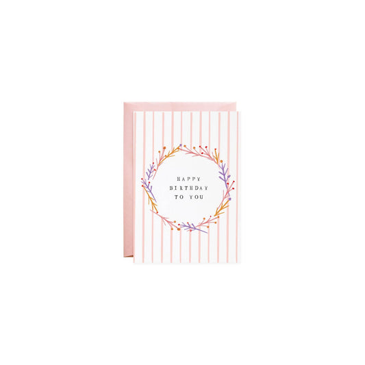 Mr. Boddington's Studio - Happy Birthday Wreath - Petite Card