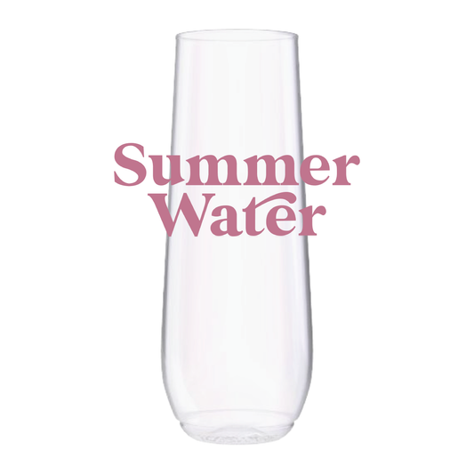 Sip Hip Hooray - Summer Water Champagne 9oz Flute Tossware - Summer
