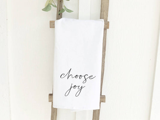 Indigo Tangerine - Choose Joy - Cotton Tea Towel