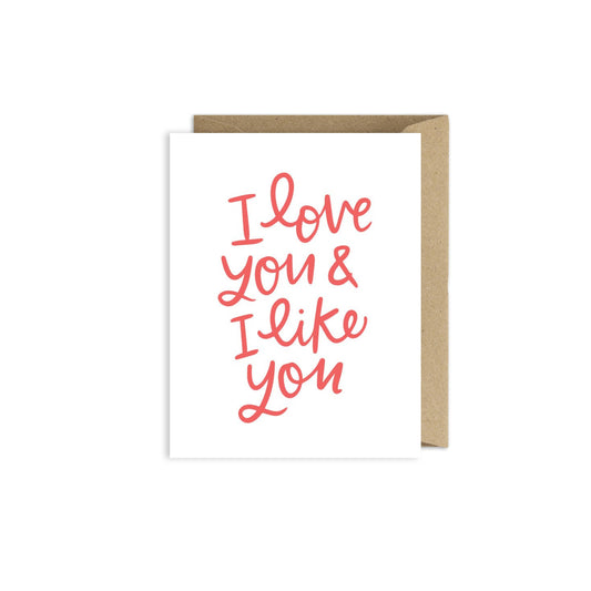Alexa Zurcher - I Love You and I Like You Card