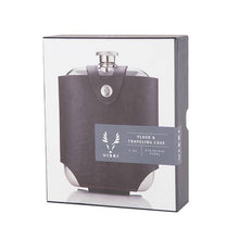 Viski - Admiral™ Stainless SteelFlask and Traveling Case by Viski