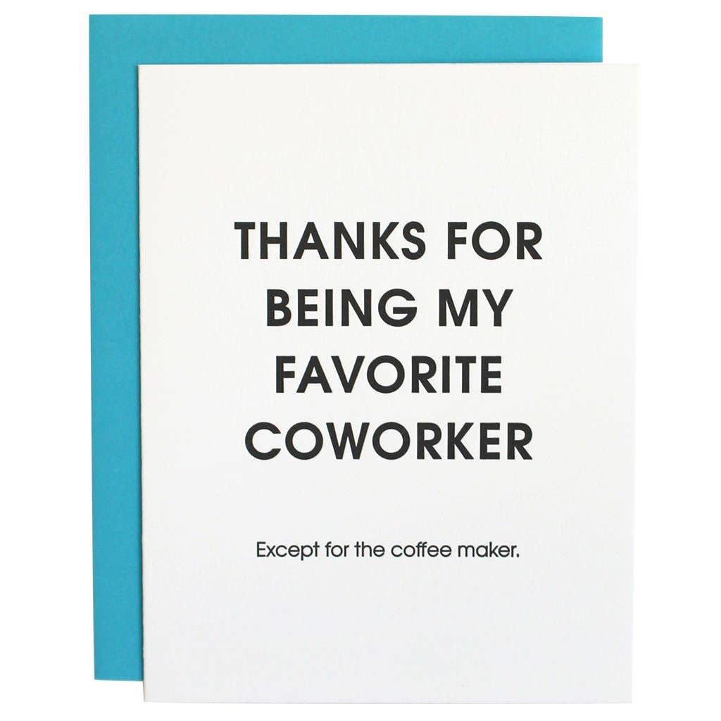 Chez Gagné - Favorite Coworker Coffee Maker Letterpress Card