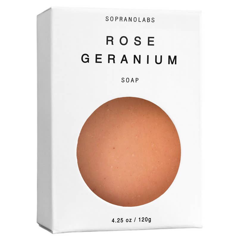SopranoLabs - Rose Geranium Vegan Soap. SPA Gift for her