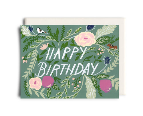 Inkwell Cards - Greenery Birthday | Greeting Card