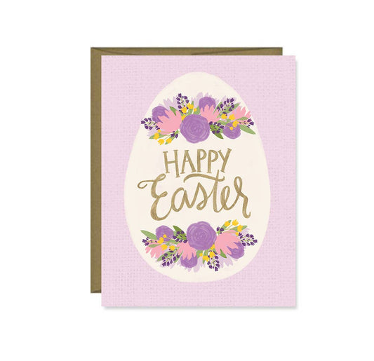Pen & Paint - Happy Easter, Spring Card, Note Card, Floral, Easter Egg