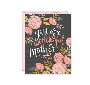 Pen & Paint - You are a wonderful Mother, Mother's Day card