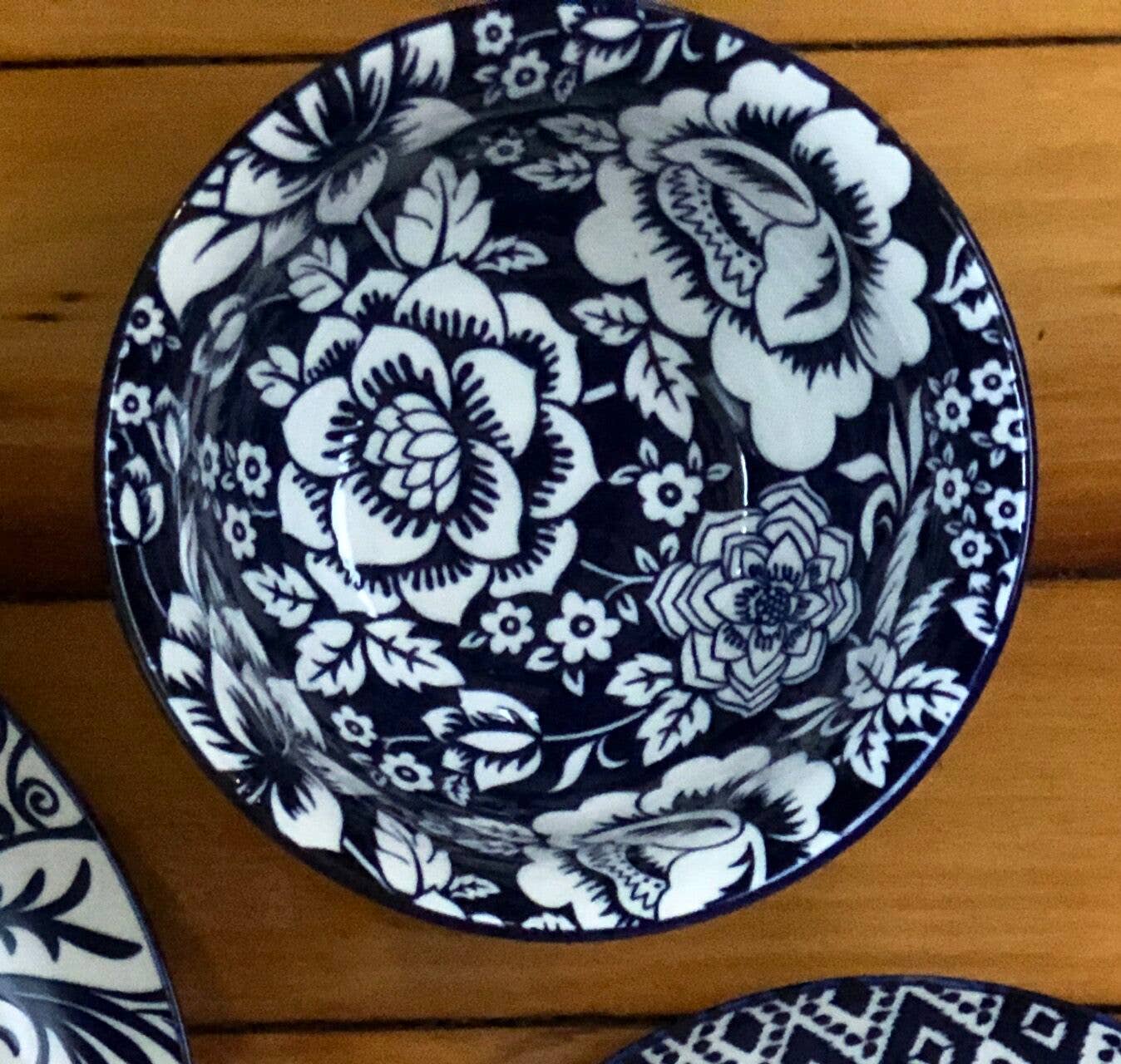 Drew Derose Design - Blue And White Flowered Bowl
