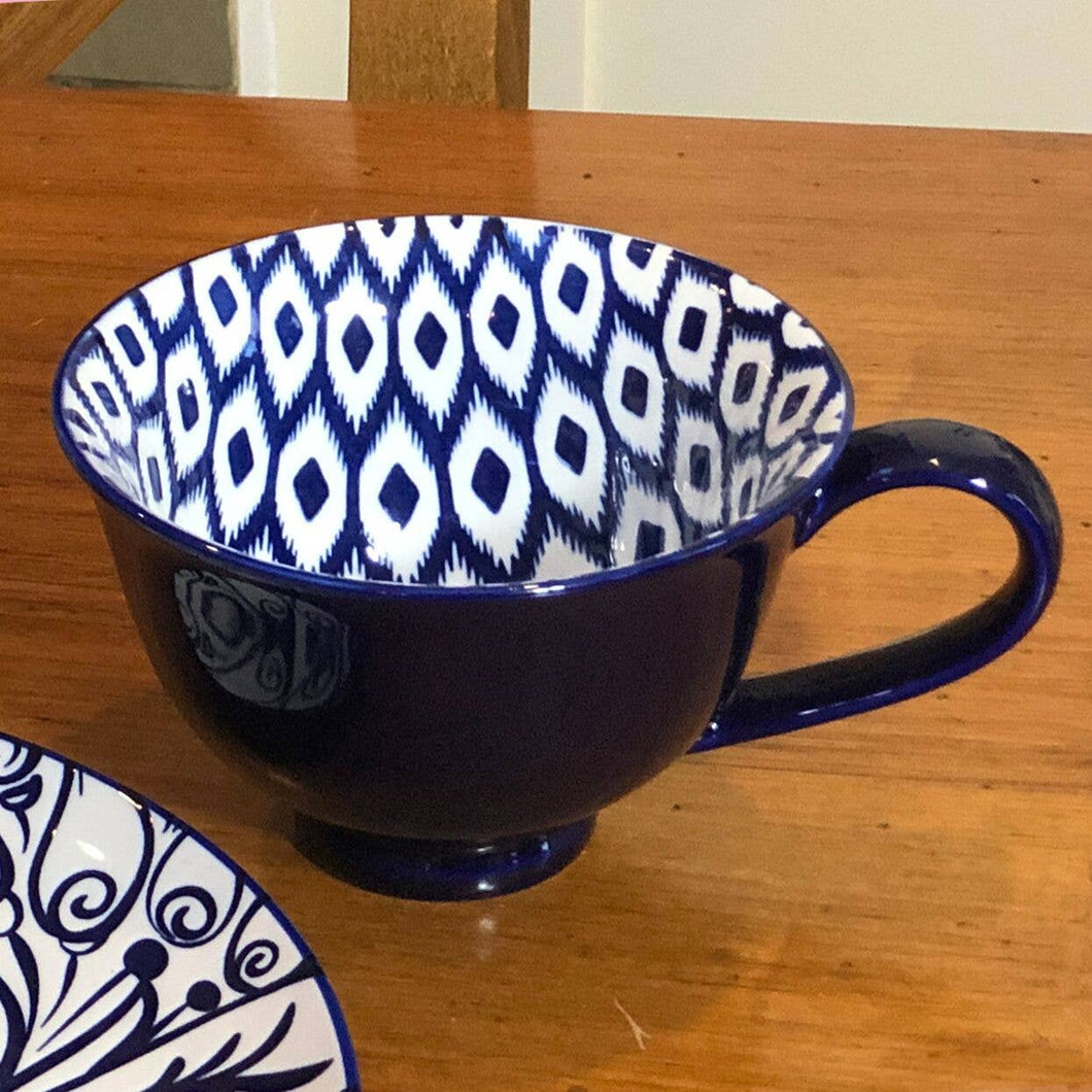 Drew Derose Design - Blue and White Design Mug