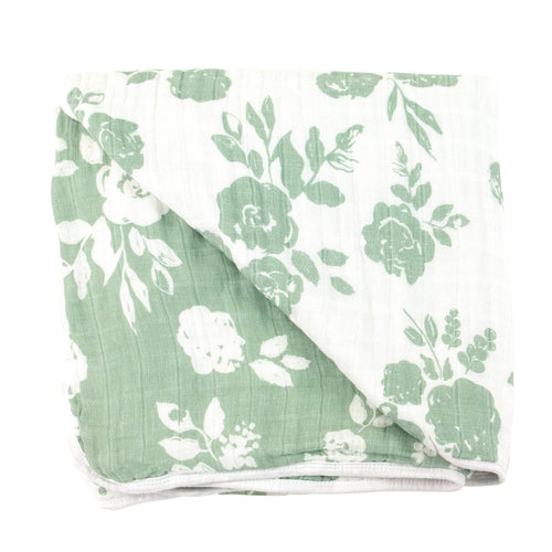Bebe Au Lait - Vintage Floral/Modern Floral Classic Muslin Snuggle Blanket