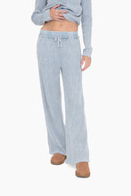 Mono B - Distressed Mineral-Washed Pants - Smoky Blue