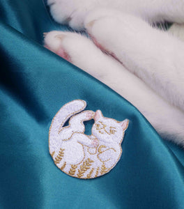 MALICIEUSE - Patch thermocollant Chat blanc féerique
