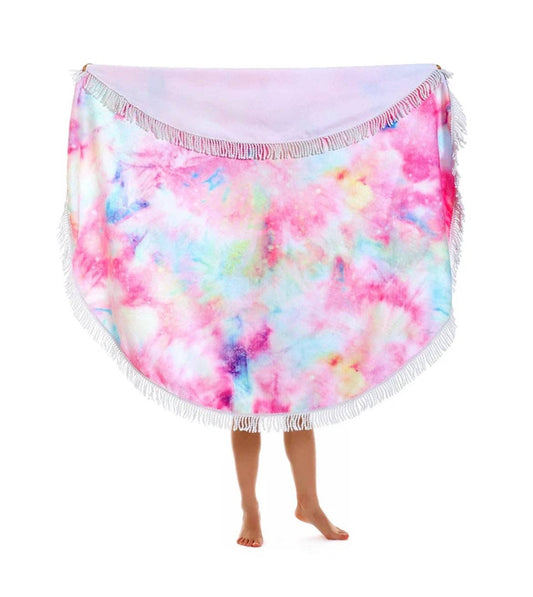 Summer Fun Round Towels - Tie Dye