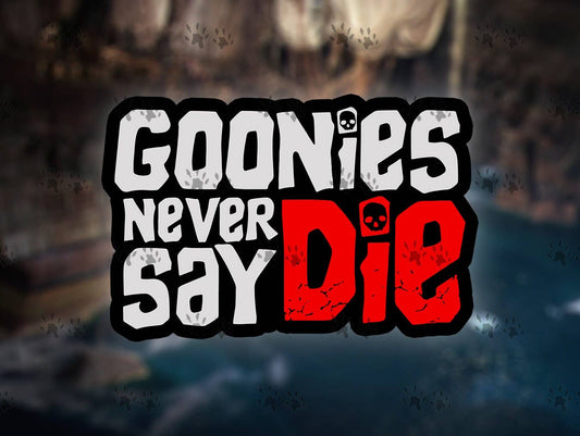 The Red Otter - Goonies Never Say Die Sticker, the Goonies, 80's Movies, 80's Nostalgia, Funny, Decal, Sticker, Water Bottle, Laptop, Cooler, Phone, Gift