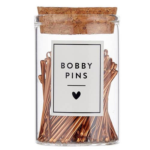 Bella Sleep + Spa - Rose Gold Bobby Pins in Jar - Standard (100 pcs)