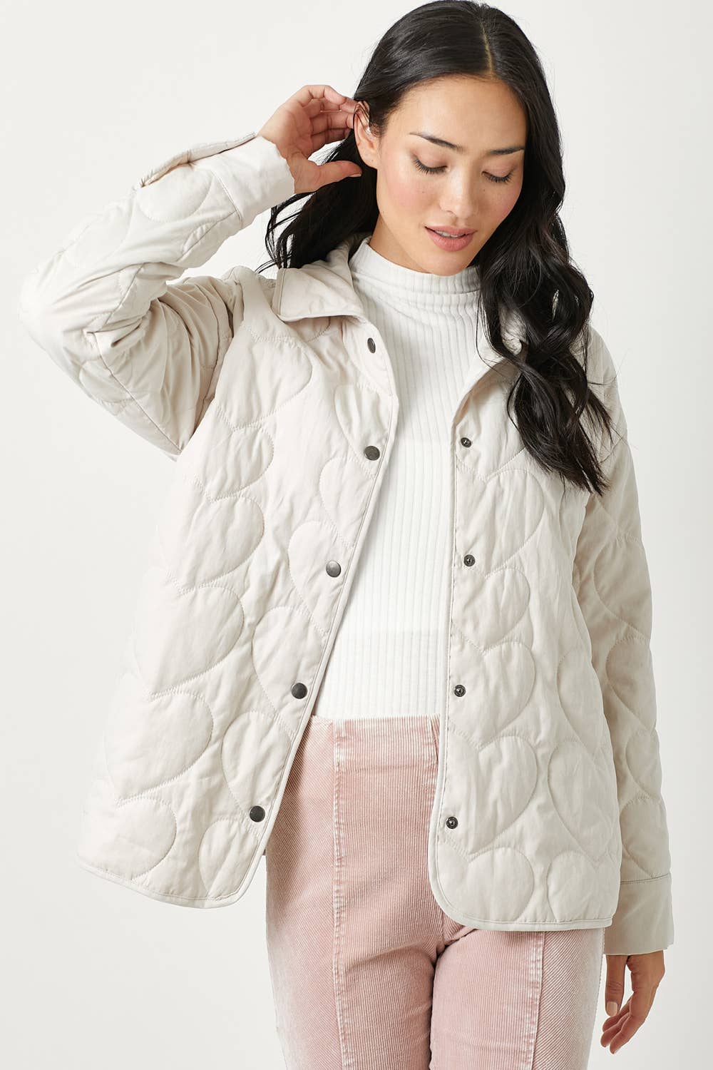 Mystree - Quilted Heart Padded Jacket