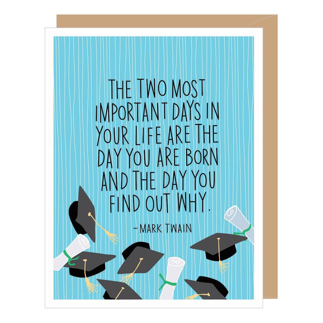 Apartment 2 Cards - Mark Twain Quote Graduation Card