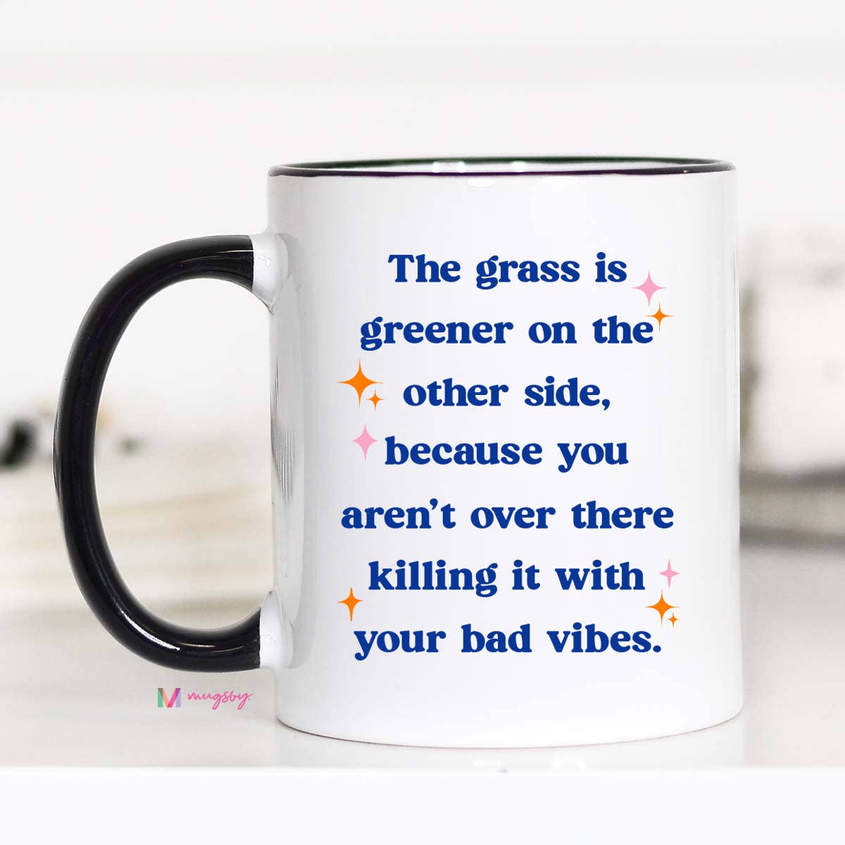 Mugsby - The Grass is Greener Funny Coffee Mug: 11oz