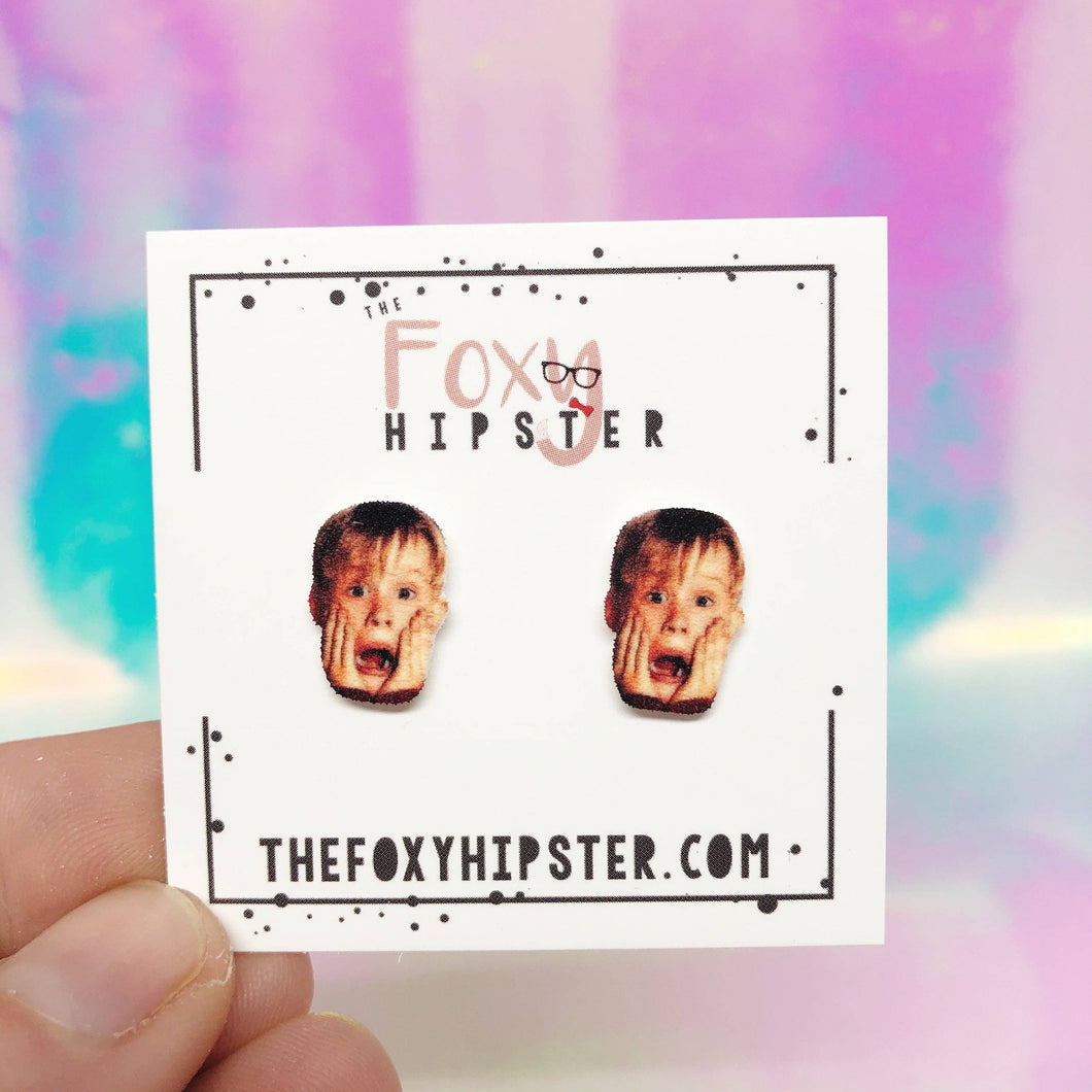 Foxy Hipster - Home Alone Kevin Mcallister Stud Earrings