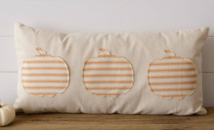 Audrey's - Orange Grain Sack Stripe Pumpkin Patch Pillow
