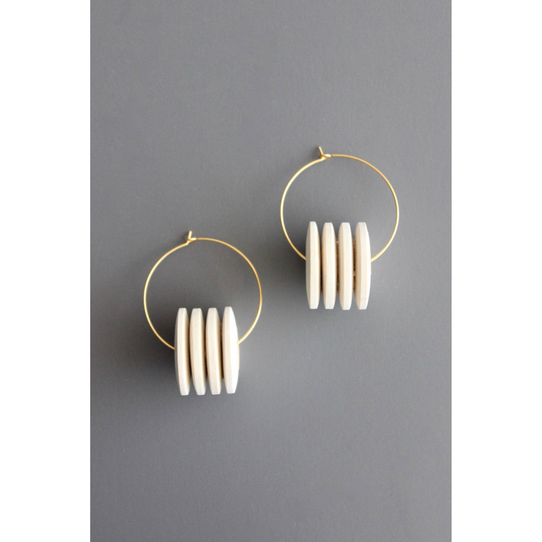David Aubrey Jewelry - BKNE16 Wood hoop earrings