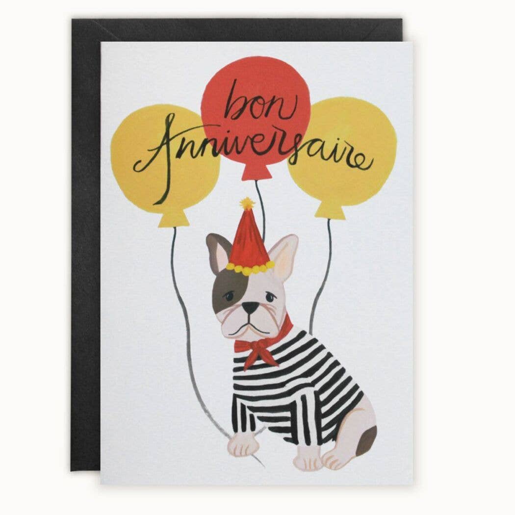 LoveLight Paper - Frenchie Bon Anniversaire - Birthday Card