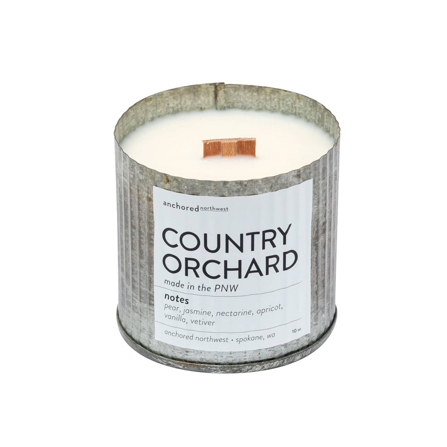 Anchored Northwest - Country Orchard Wood Wick Rustic Farmhouse Soy Candle