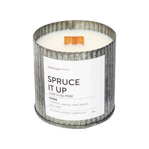 Anchored Northwest - Spruce It up Wood Wick Rustic Farmhouse Soy Candle