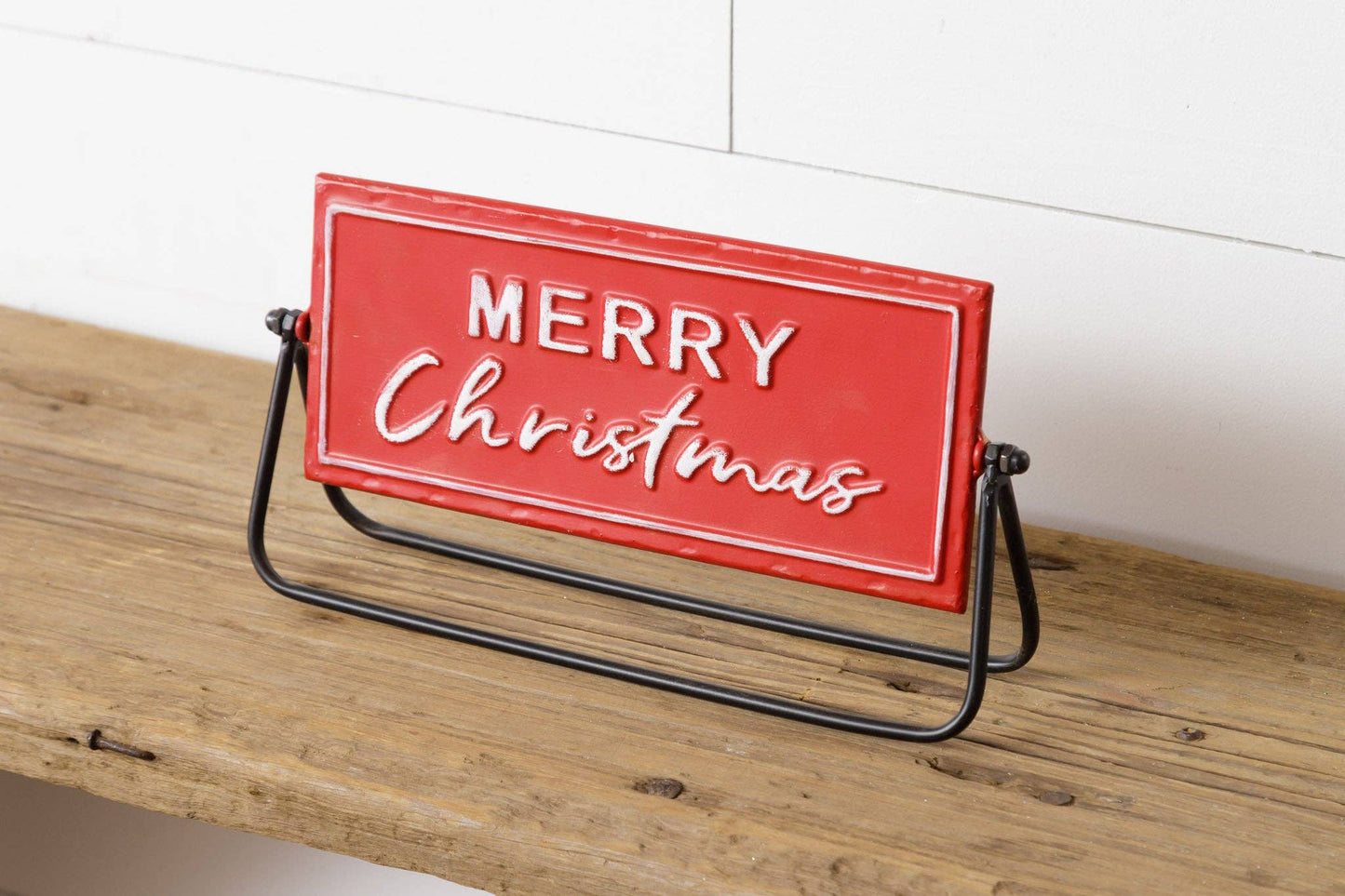 Audrey's - Two-Sided Metal Sign - Gather, Merry Christmas