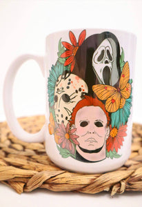Ace the Pitmatian Co - Halloween Spooky Floral Coffee Mug