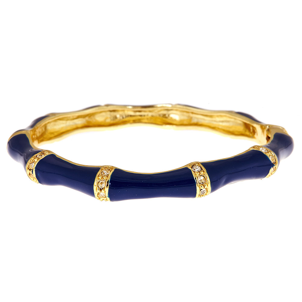 Fornash - Enamel Stone Bamboo Bracelet Navy