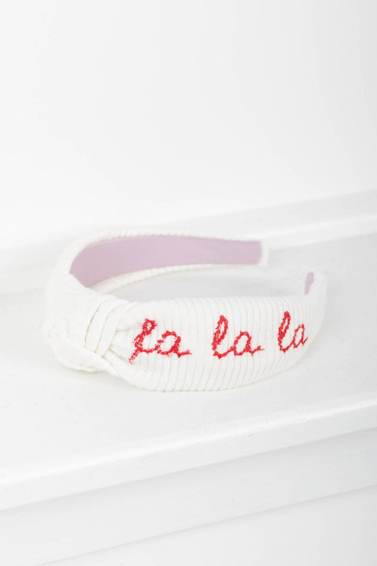 Violet & Brooks - FaLaLa Embroidered Knot Headband