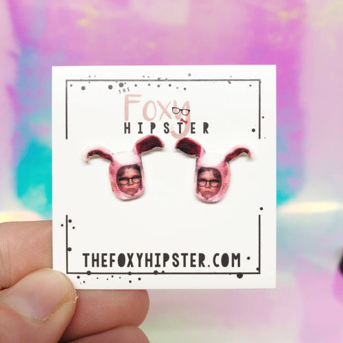 Foxy Hipster - A Christmas Story Ralphie Inspired Stud Earrings