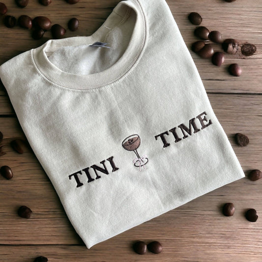 Bash - Espresso Martini, Tini Time, Cocktail Sweatshirt, Embroidery: L / Sand