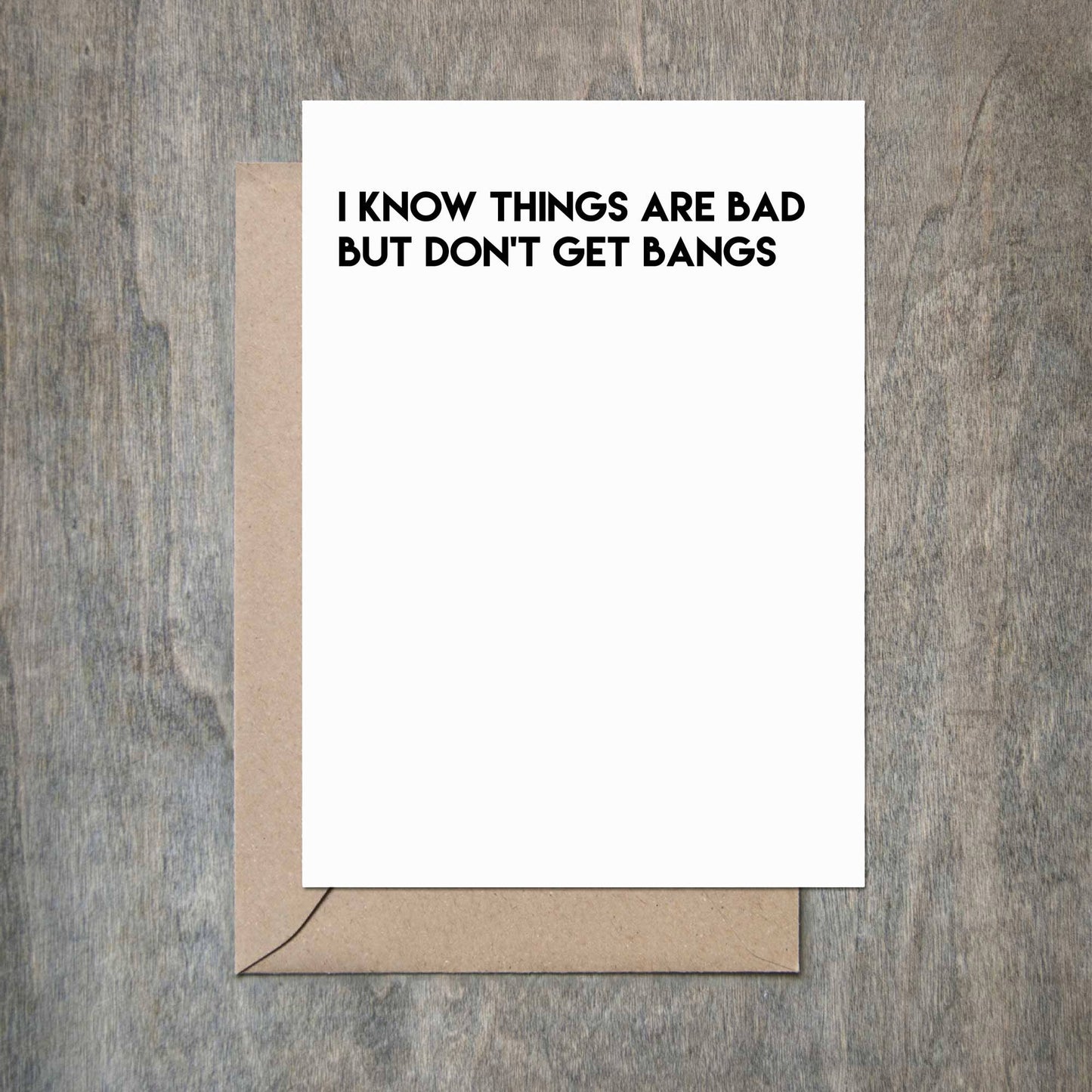 Crimson and Clover Studio - Don't Get Bangs Card