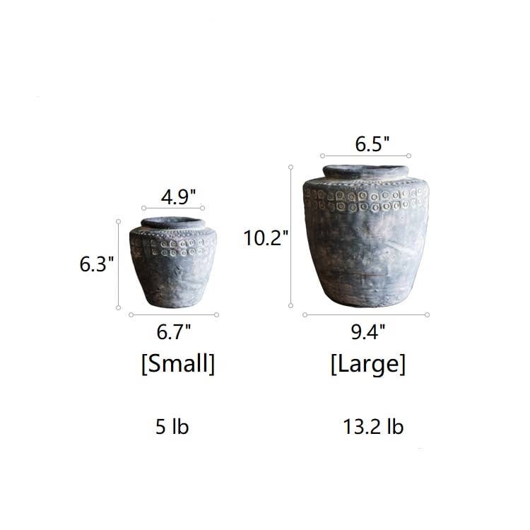 Rustic Reach - Ancient Maya Style Flower Pot: Large