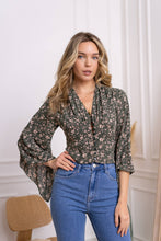 Choklate Paris - V-Neck Blouse with Flared Sleeves