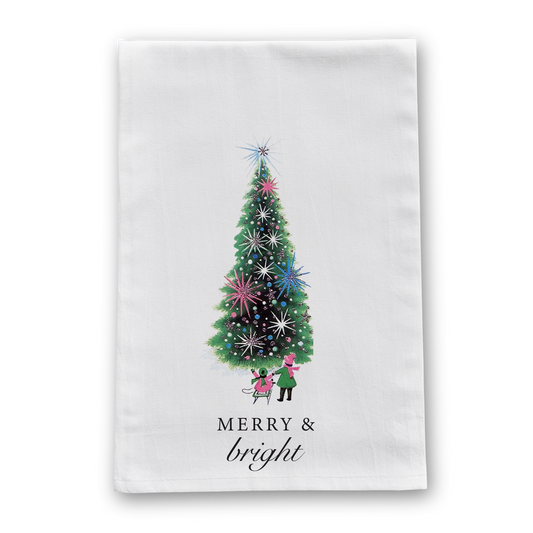 Barrel Down South - Merry and Bright Christmas Tea Towel