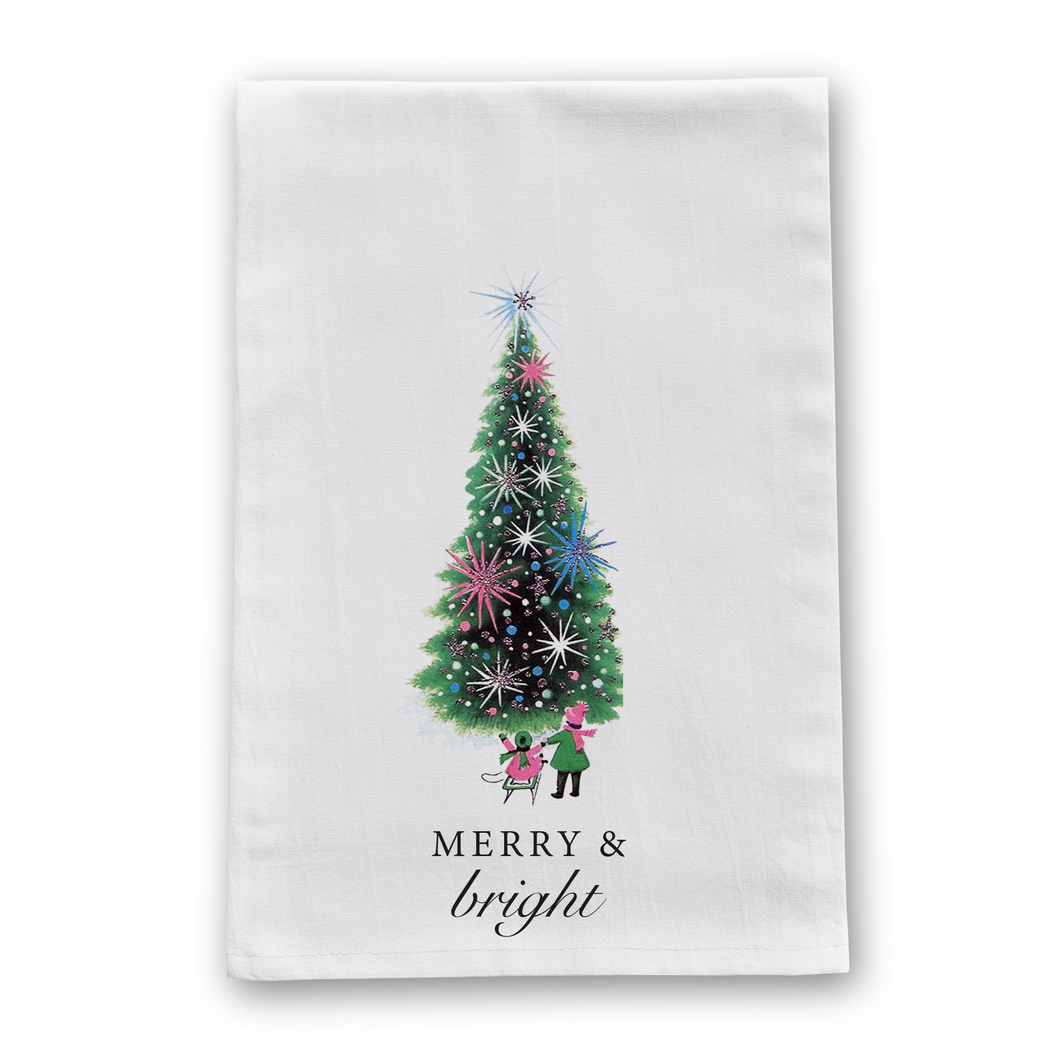 Barrel Down South - Merry and Bright Christmas Tea Towel