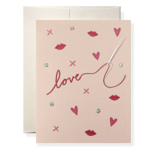 Karen Adams Designs - Love Stitch Greeting Card