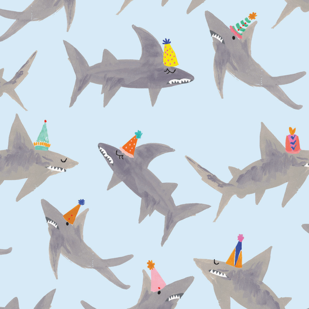 Mr. Boddington's Studio - School of Sharks - Gift Wrap