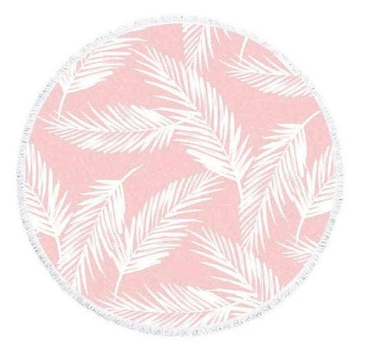 Summer Fun Round Towel - Palms