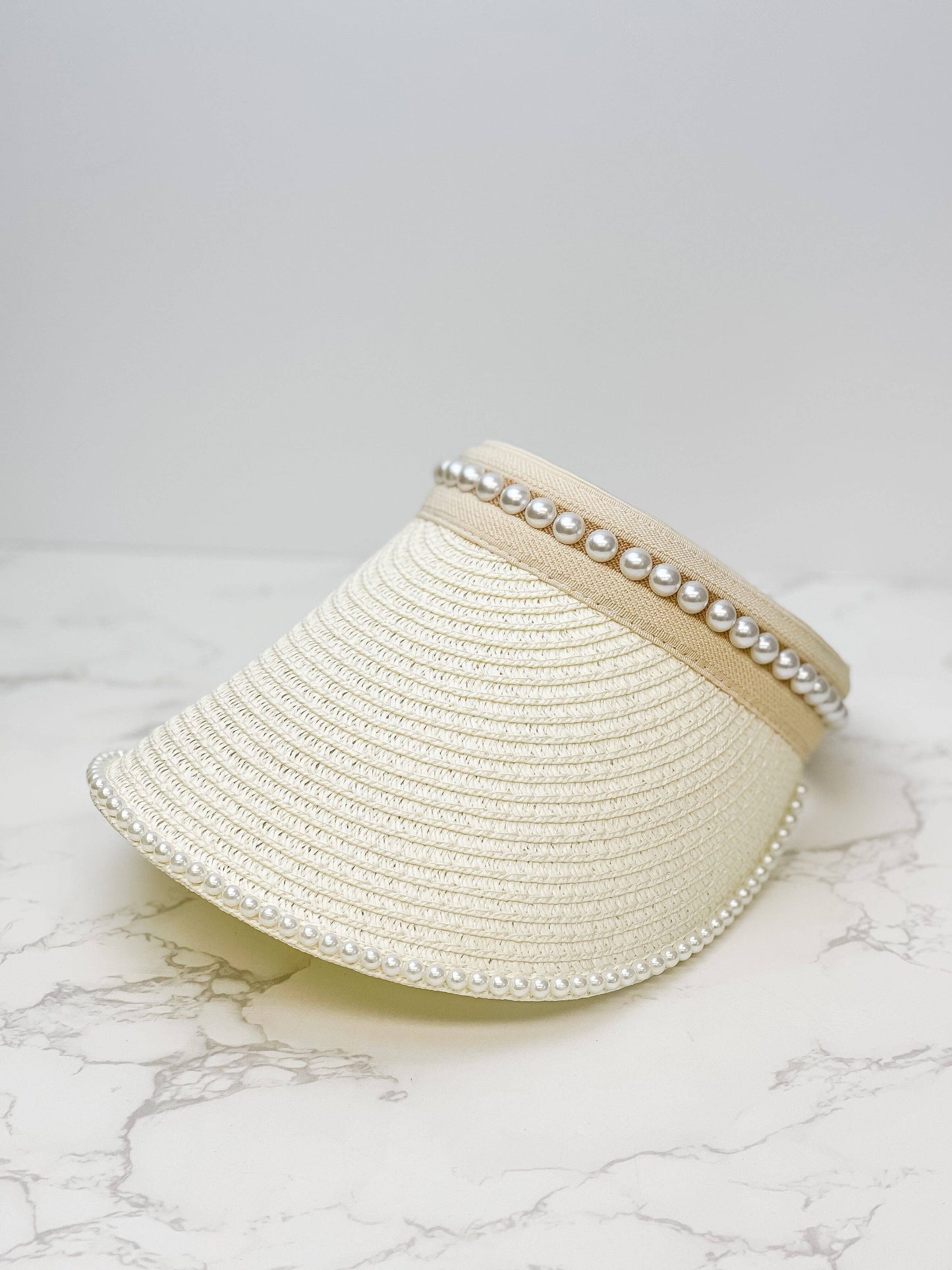 Prep Obsessed Wholesale - Pearl Lined Sun Visor