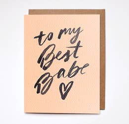 To My Best Babe Card