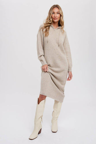 Bluivy - Hooded Sweater Shift Dress