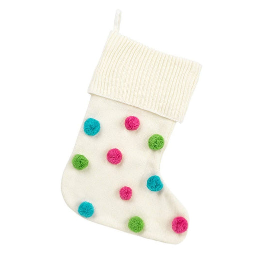 Viv&Lou - Multi-Color Pom-Pom Stocking